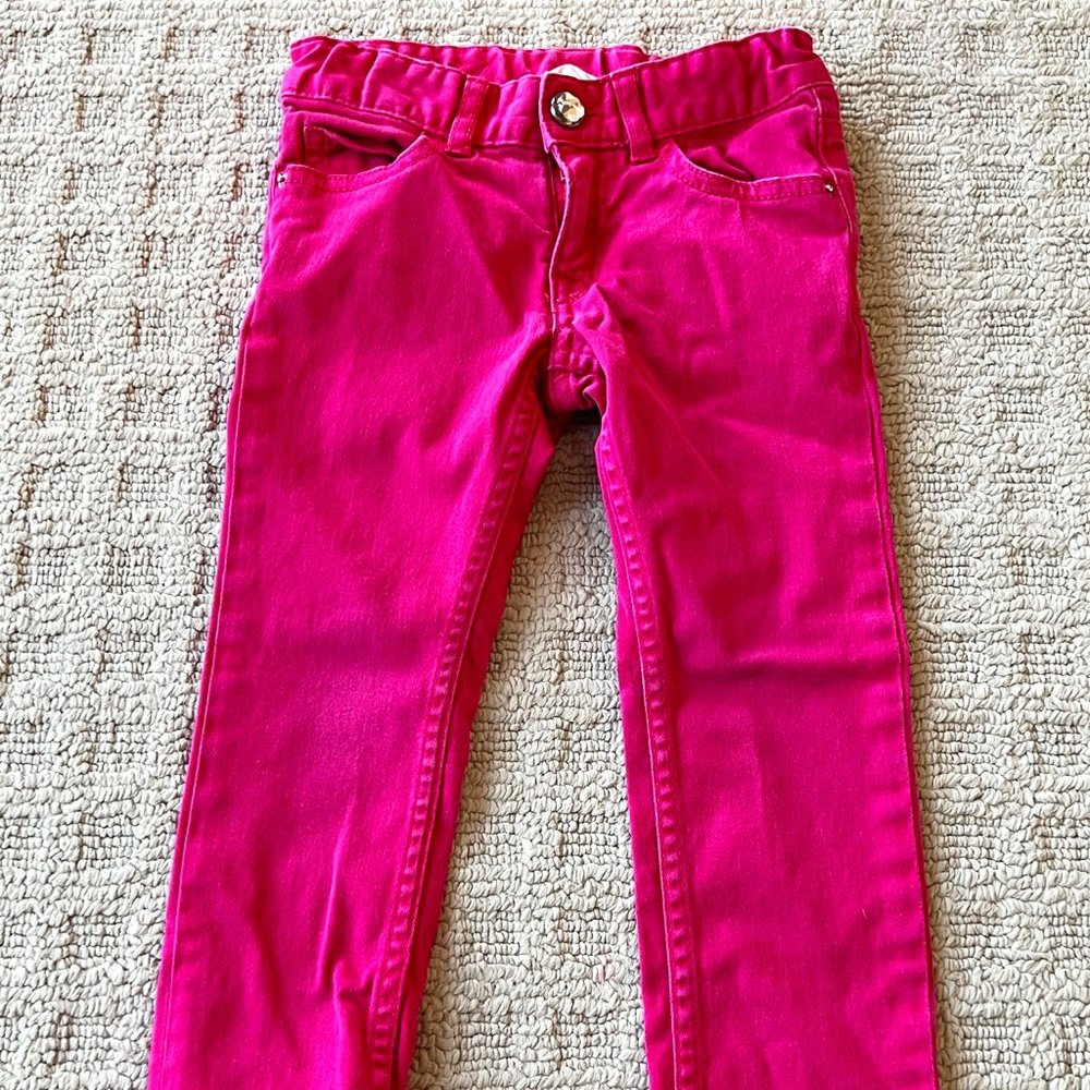 H&M Girls Jeans with rhinestone and button - 2 yr - 3y = 3T